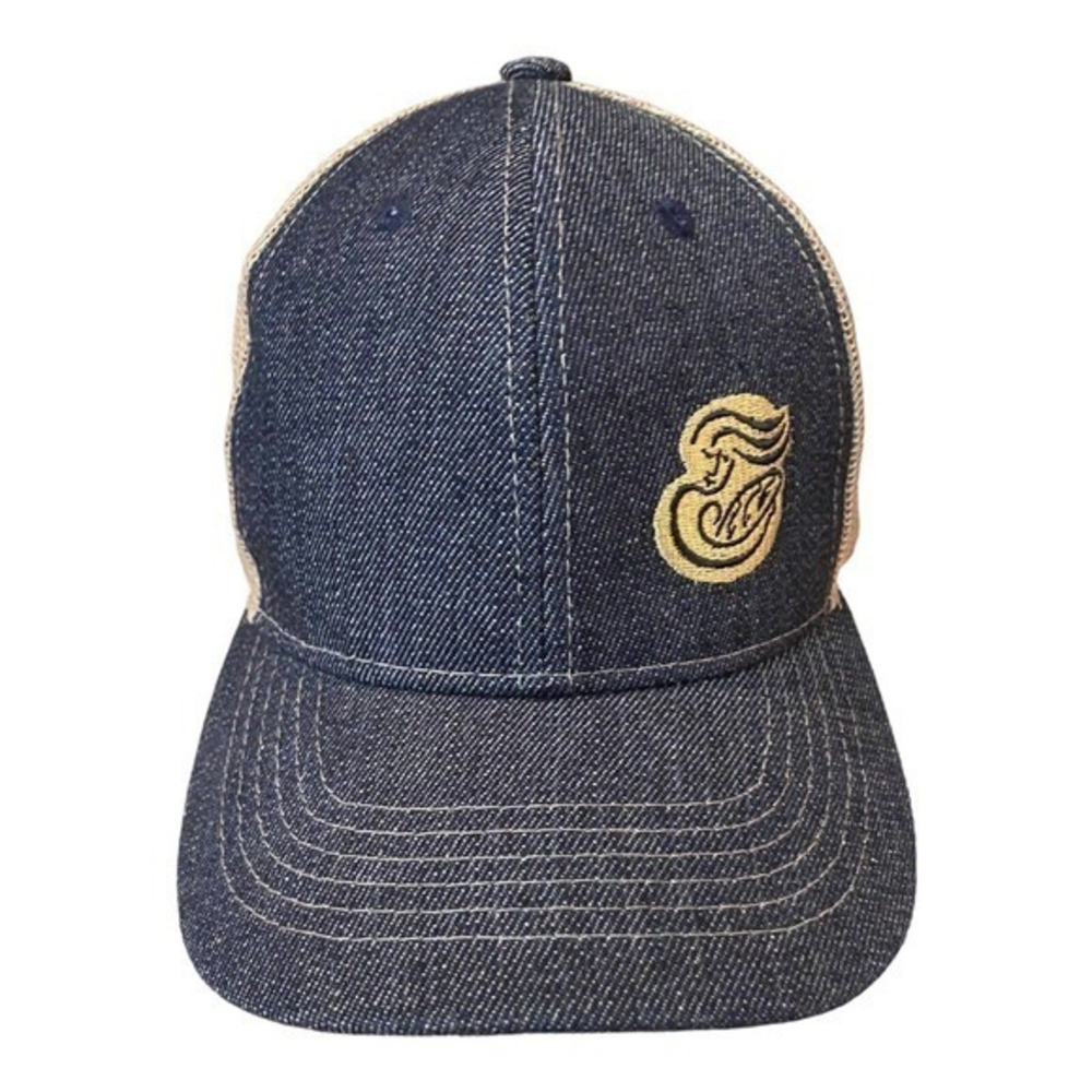 PANERA Hat Baseball Ball Cap ADJUSTABLE Adult Denim Mesh‎ Back Embroidered Logo